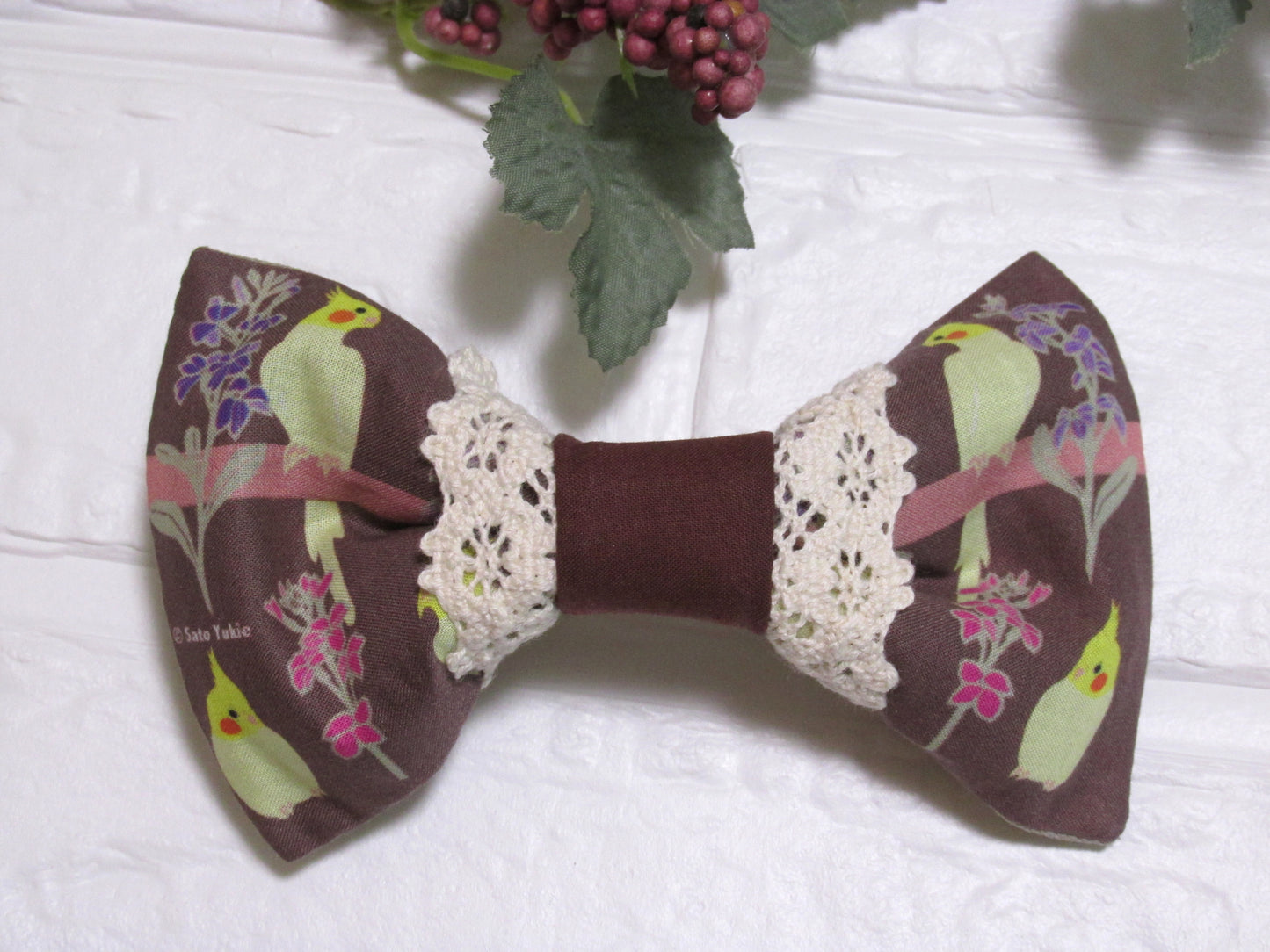 バレッタ　オカメリボン　オカメインコ