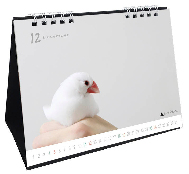 （予約販売）2027年版　今日のぶんこカレンダー 卓上タイプ　文鳥