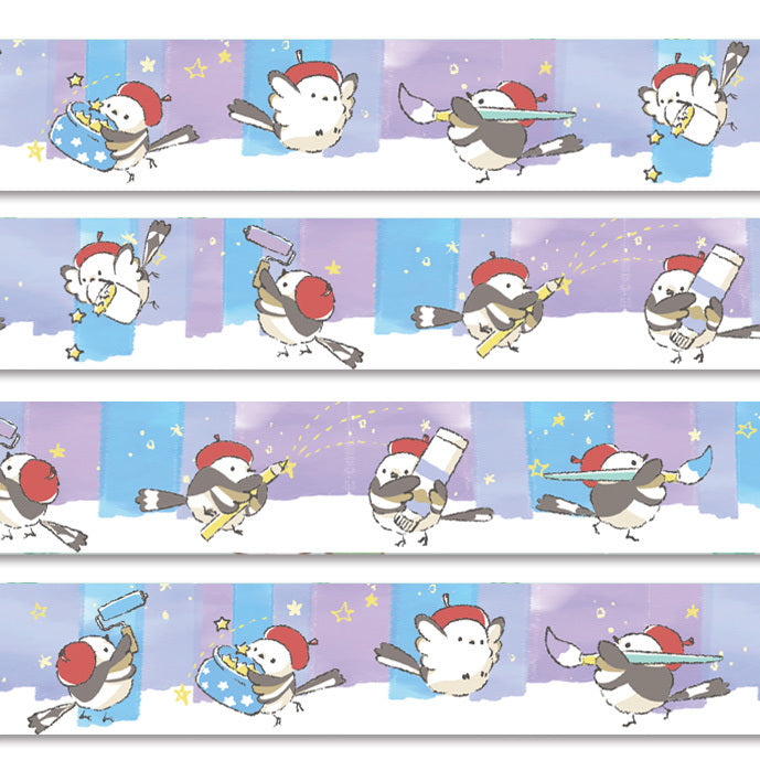 マスキングテープ　シマエナガとよぞら