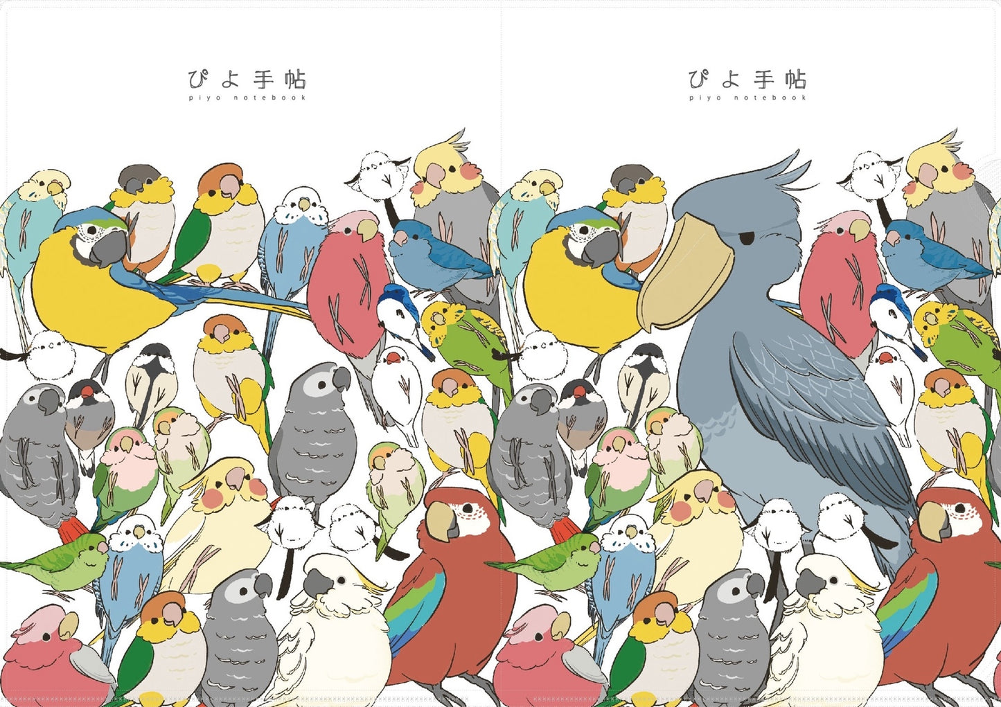 A4クリアファイル　鳥さんいっぱい
