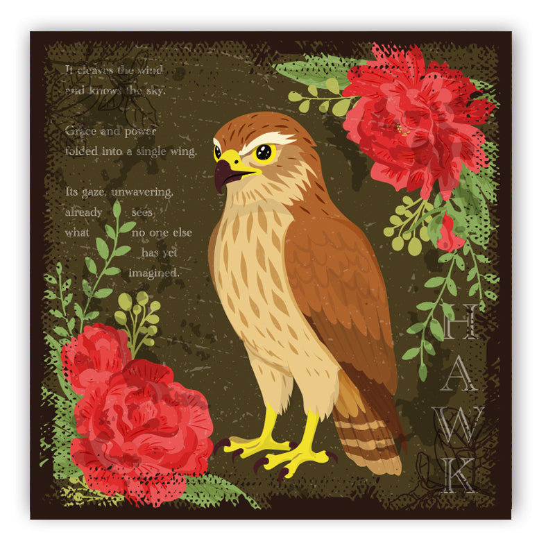 メモ帳　ヴィンテージ風　ハリスホーク　スクエア