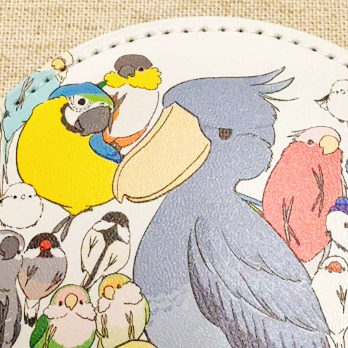 コインケース　鳥さんいっぱい