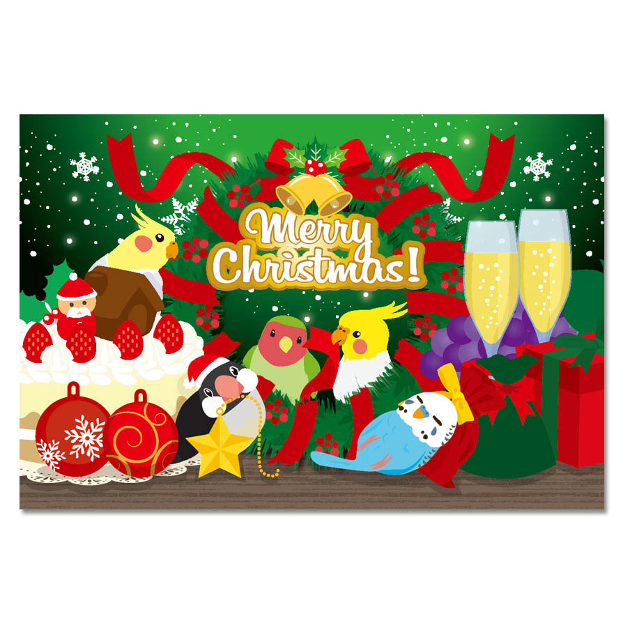 ポストカード　クリスマス　２種６枚セット