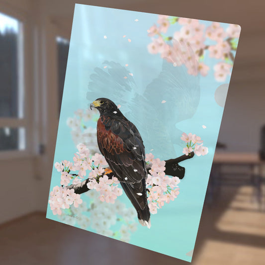 A4 クリアファイル　とりアート ハリスホーク