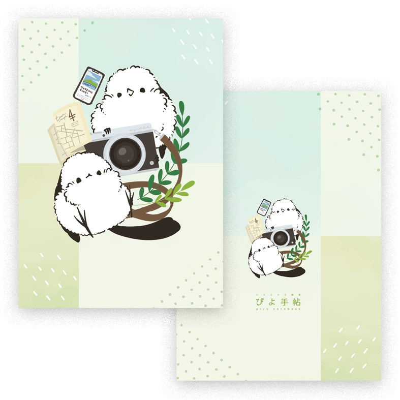 B5サイズノート　シマエナガの旅 - Sweet Birdie Boutique