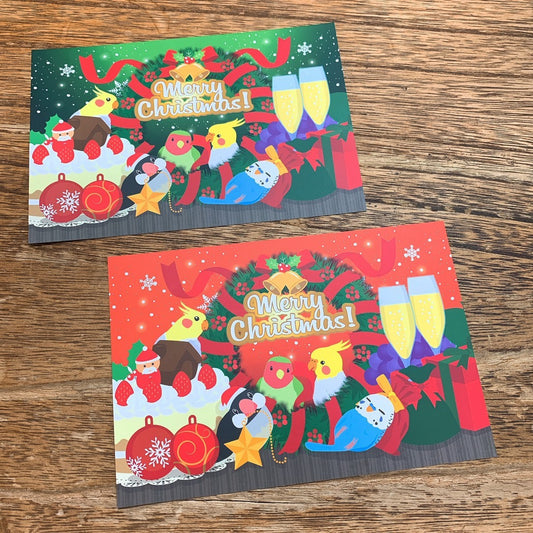 ポストカード　クリスマス　２種６枚セット
