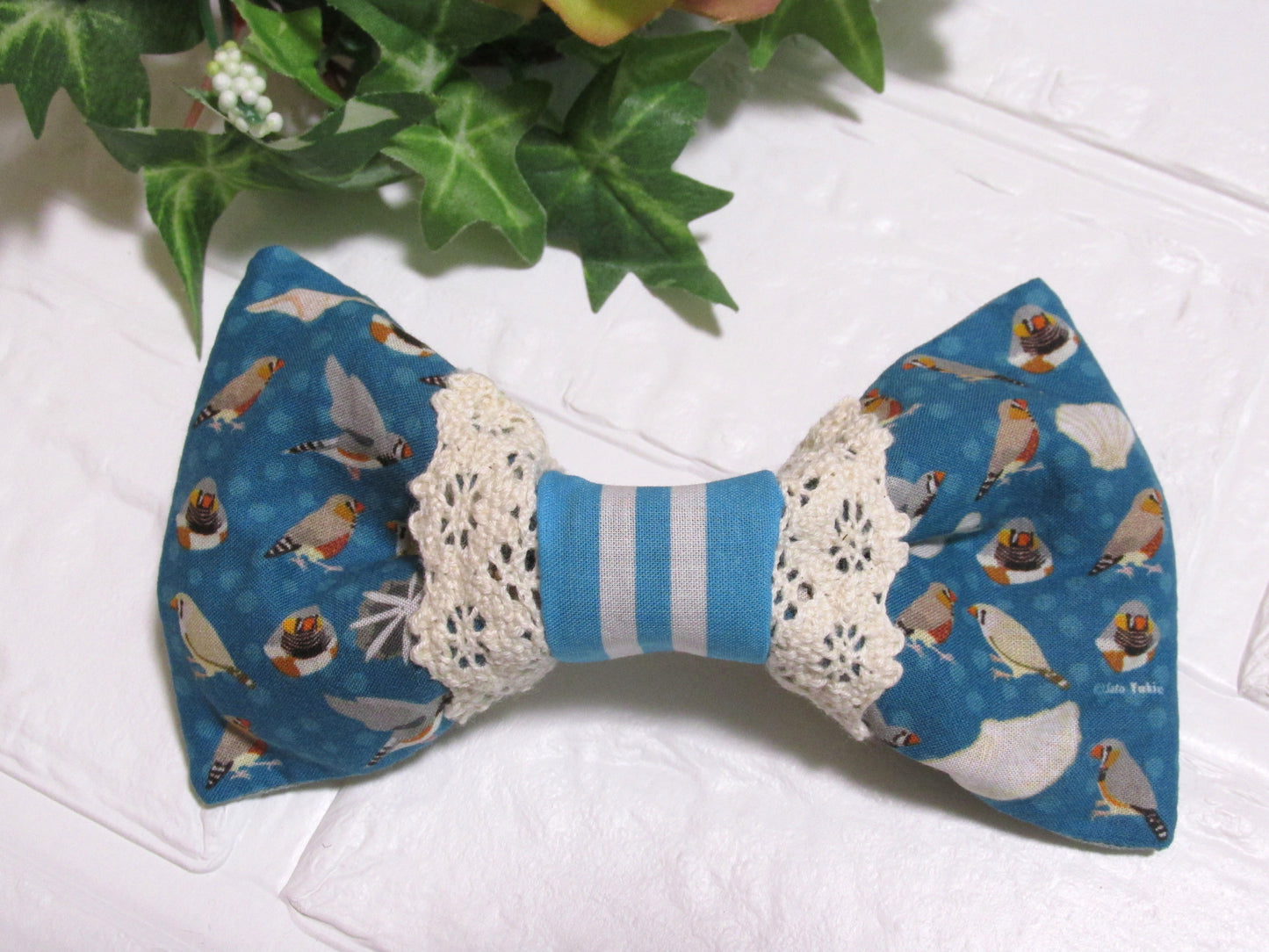 バレッタ　金華リボン　キンカチョウ