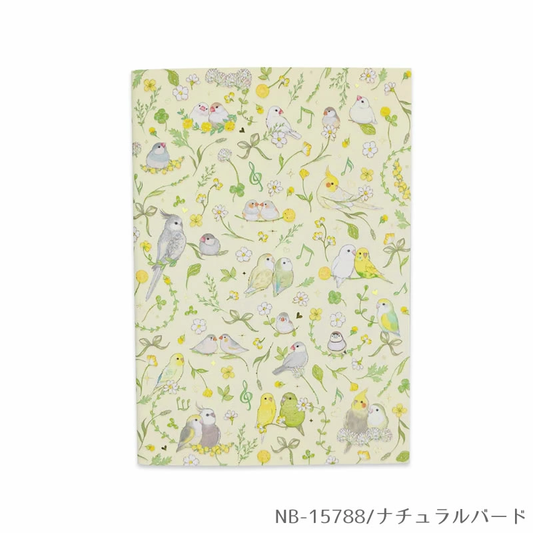 A5ノート ナチュラルバード たけいみき 金箔加工(表紙部分)
