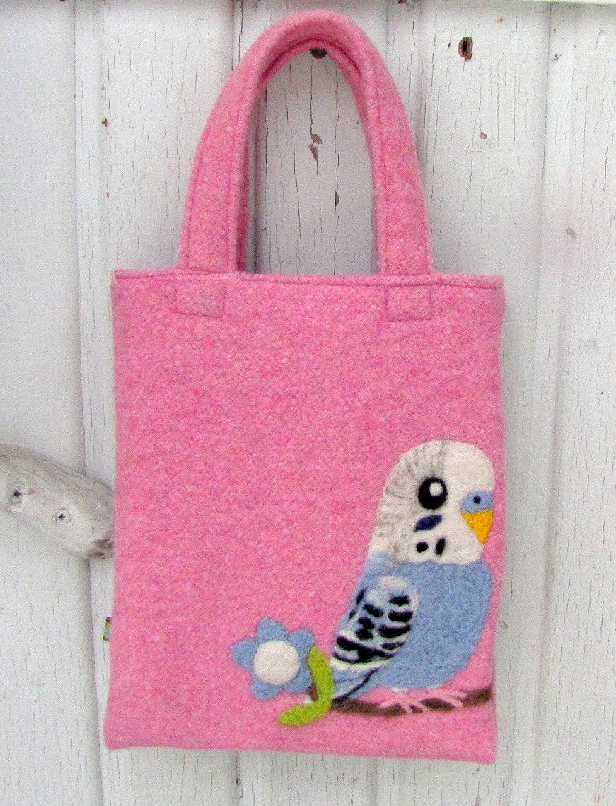 愛鳥コレクション セキセイインコ　A5トート　ピンク - 小鳥雑貨専門のお店　スウィート・バーディー・ブティック