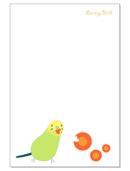 ポストカード　にんじん セキセイインコ　グリーン - 小鳥雑貨専門のお店　スウィート・バーディー・ブティック