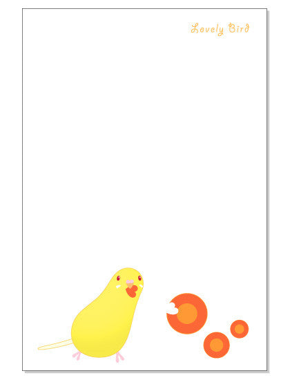 ポストカード　にんじん セキセイインコ　ルチノー - 小鳥雑貨専門のお店　スウィート・バーディー・ブティック