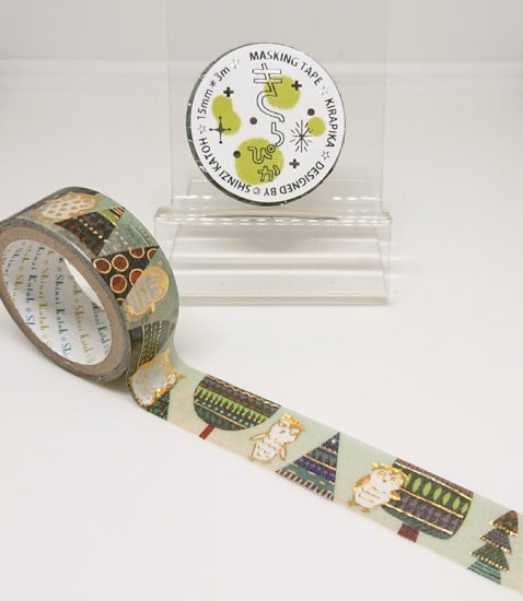 マスキングテープ　トレペデコレーションテープ　きらぴか  フクロウ Shinzi Katoh Design - 小鳥雑貨専門のお店　スウィート・バーディー・ブティック