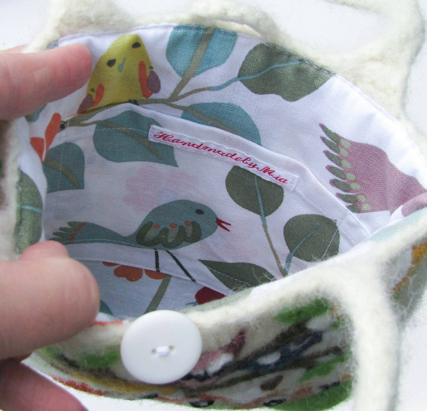 小鳥とお友達コレクション　羊毛フェルトバッグ　春 - 小鳥雑貨専門のお店　スウィート・バーディー・ブティック