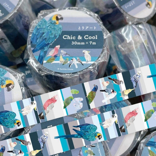 マスキングテープ とりアート  Chic & Cool