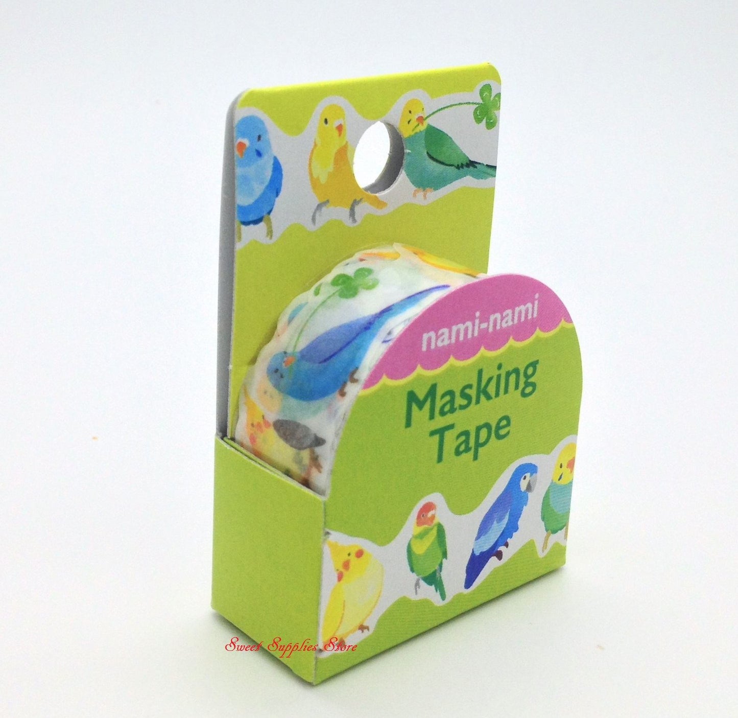 ナミナミマスキングテープ インコとオウム　 - 小鳥雑貨専門のお店　スウィート・バーディー・ブティック