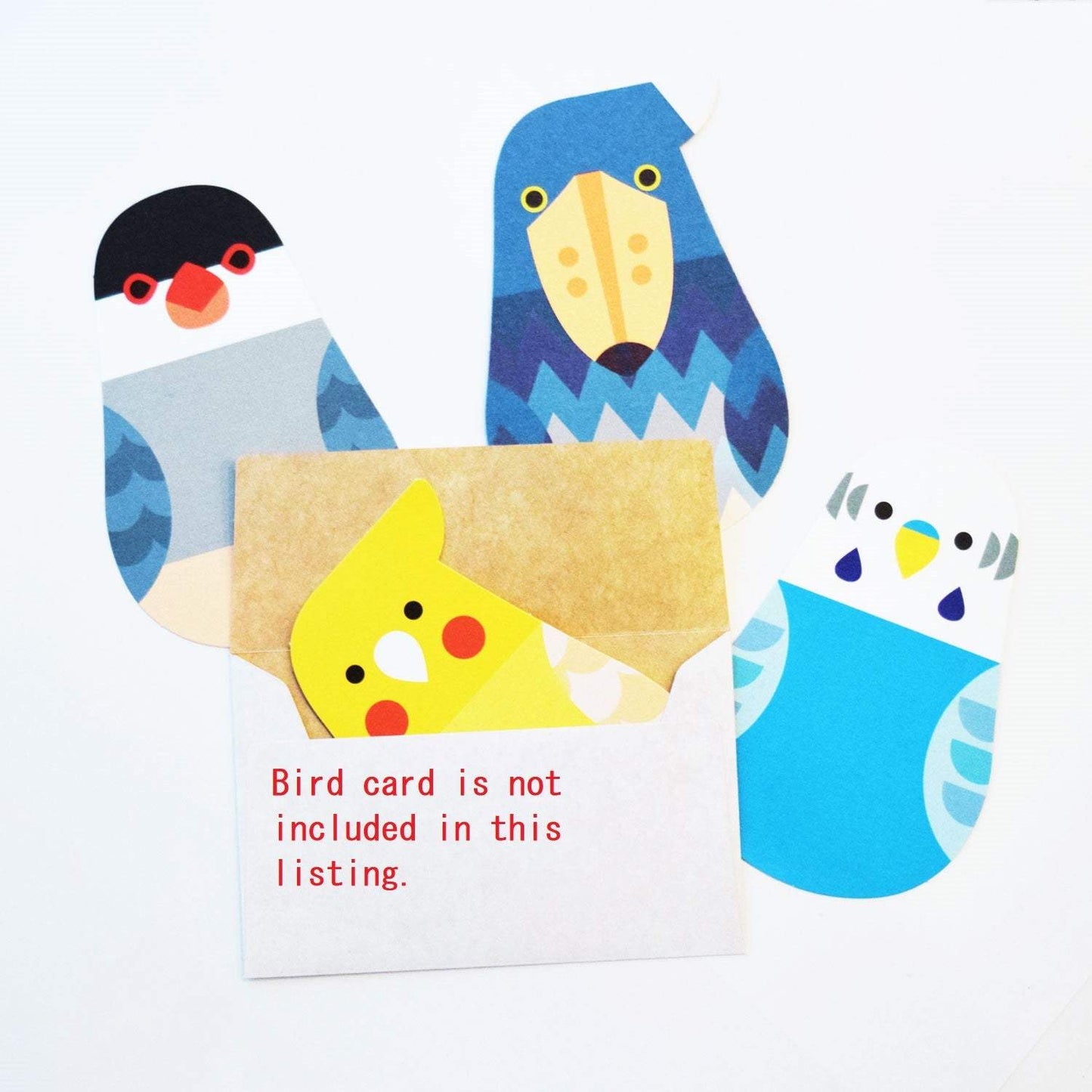 カード封筒　花小鳥文様 - 小鳥雑貨専門のお店　スウィート・バーディー・ブティック