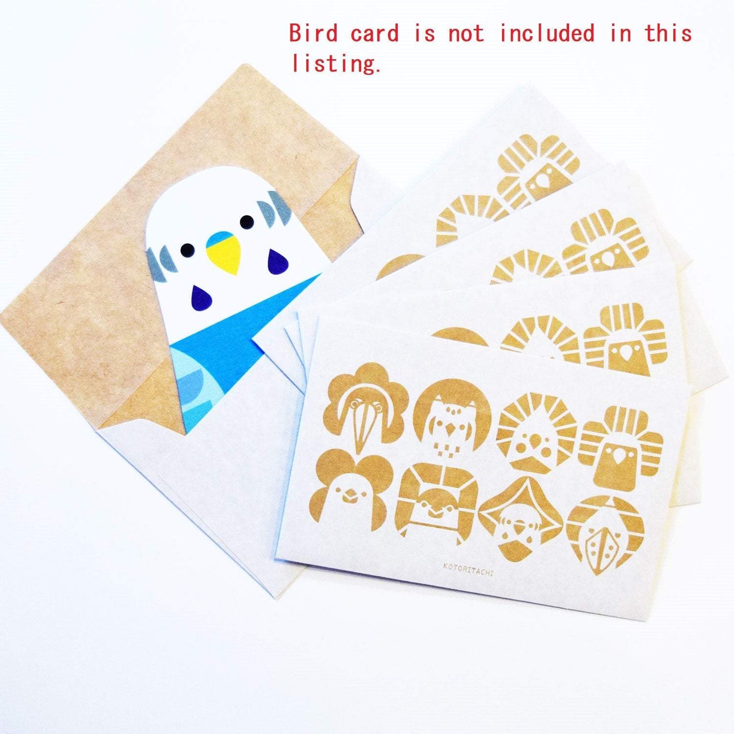 カード封筒　花小鳥文様 - 小鳥雑貨専門のお店　スウィート・バーディー・ブティック